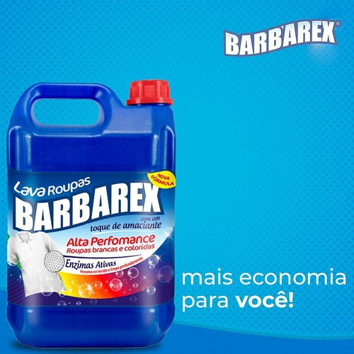 Kit Com 2 Lava Roupas Liquido 5 Lts Blue - Barbarex