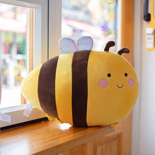 Imagen 3 de 8 de Peluche Almohada Cojín Abeja 50cm