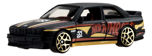 55º aniversário do Hot Wheels 92 Bmw M3 1:64 Mattel Cd Color preto/dourado