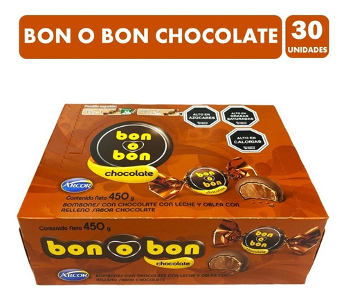 Chocolate Bon O Bon- Chocolate- 15gr Caja 30 Un.