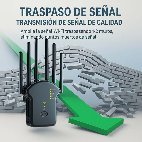 Repetidor De Wifi 5g Amplificador Rompe Muros Router 1200m