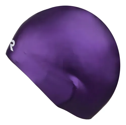 Gorra Natacion Silicona Tyr Gorro Pelo Largo Resistente Cloro Color Violeta Diseño De La Tela Liso Tamaño Adulto