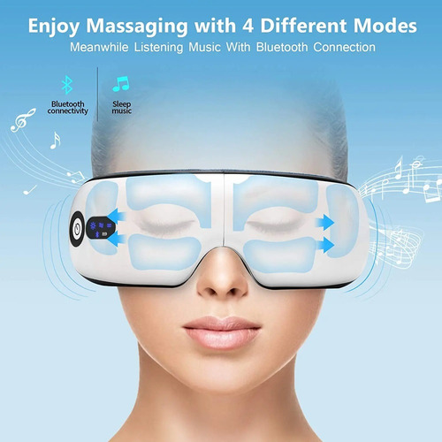 Compresa Caliente, Gafas De Masaje Ocular Con Bluetooth