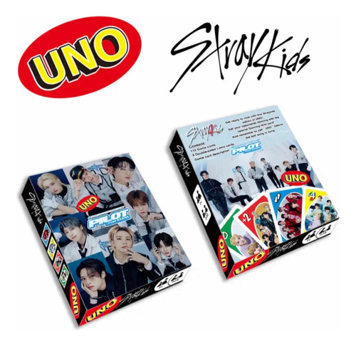 Juego De Cartas Uno Diseño Stray Kids 112 Pcs K-pop