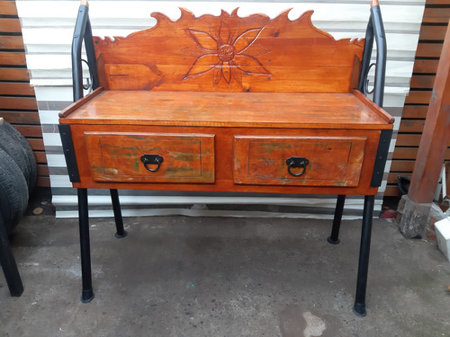 Mueble Rustico De Madera Y Hierro