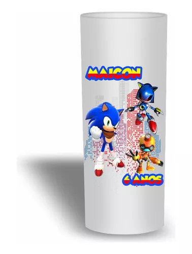 50 Copo Personalizado Sonic E Metal Sonic