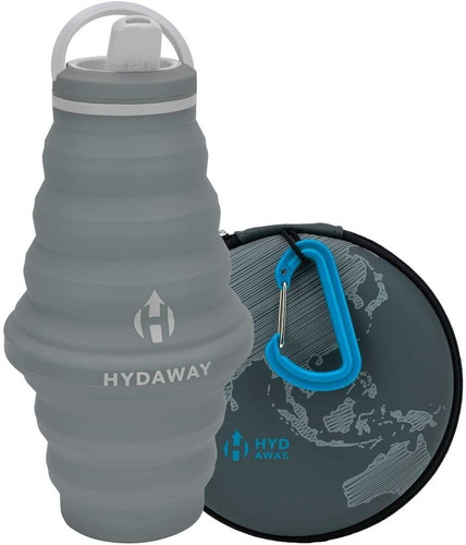 Botella De Agua Plegable Hydaway Con Estuche 750ml, Gris