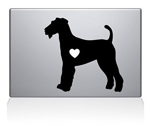 The Decal Guru Airedale Terrier Love Silhouette Decal