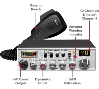 Radio Cb De 40 Canales Cobra 29 Ltd Chr Con Capacidad Pa, Ta