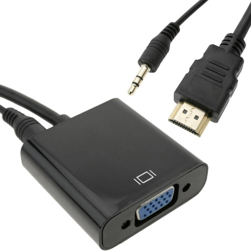 Convertidor De Hdmi A Vga Con Sonido Plug And Play