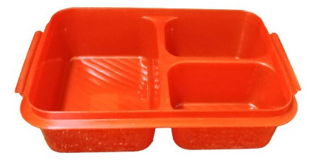 Contenedor De Alimentos Con 3 Divisiones 21x15x5cm 22 Piezas