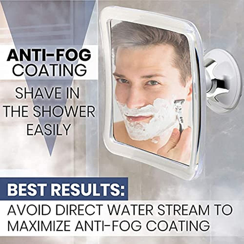 Espejo De Ducha Sin Niebla Para Afeitarse Con Succión Mejor