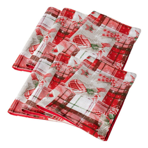 Set De 6 Manteles Individuales Rectangulares Mesa Esferas