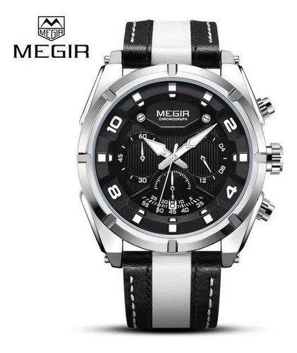 Reloj Cronógrafo Con Calendario De Cuarzo Megir 2076 G