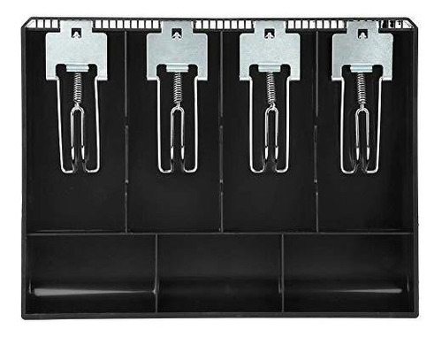 Caja Registradora 3 Compartimentos Con Clip Metálico (negro)