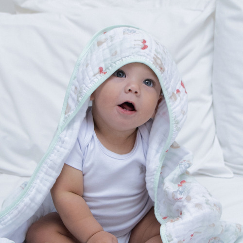 Toalha De Banho Infantil Bebê Soft Capuz Fralda Algodão