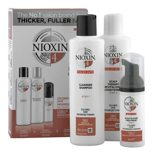 Nioxin 4 Kit 150ml Sistema 4  Anticaida Para Cabello Teñido