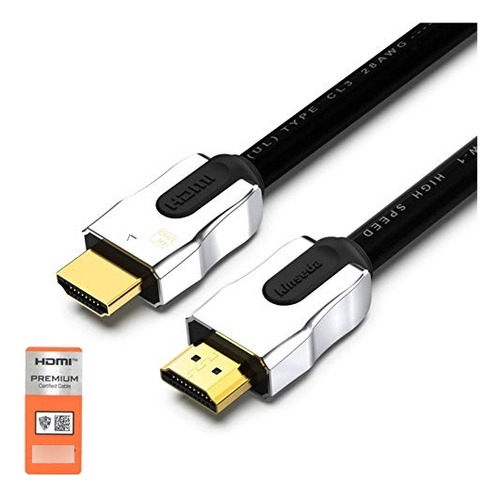 Hdmi 4k Cable 12ft,premium Certified 28awg Ul Cl3 Rated 18gb