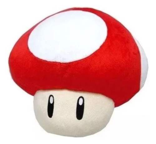 Peluche Almohada Super Hongo Mario Bros Color Rojo 