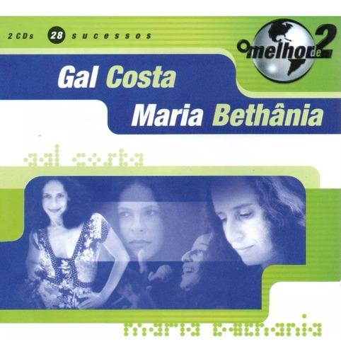 Gal Costa - Maria Bethania O Melhor De 2- Cd Duplo 2003 Em Box Acrilico Produzido Por Mercury