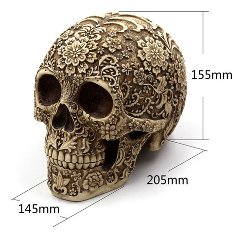 Ornamento Cráneo Realista Día De Los Muertos Cabeza De