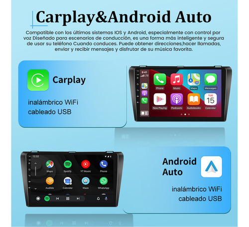 9 Gps Autostereo 2+32g Carplay Wifi Para Mazda 3 2006-2012