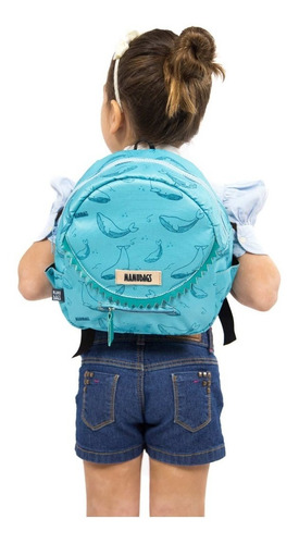 Mochila Niños Little Mamubags Ballenitas Turquesa