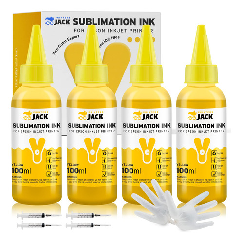 Tinta De Sublimación Amarilla Printers Jack 400ml Para