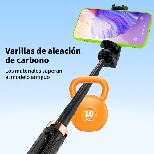 Tripie Celular Selfie Stick Bluetooth Control Remoto Con Luz