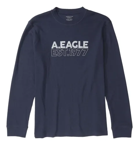 Playera American Eagle Casual De Manga Larga Para Hombre Env o