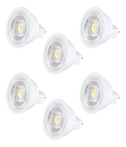 Foco Led Aksi Mr11 Gu4 Dimeable 30w Luz Cálida 3000k Pack6 Color de la luz Blanco cálido