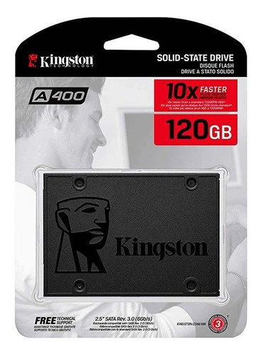 Disco Solido 120gb Ssd Kingston A400 Sata 3 Laptop Pc Nuevo