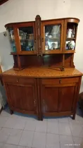 Comprar Antiguo Aparador Estilo Ingles De Roble Con Espejo Y Marmol