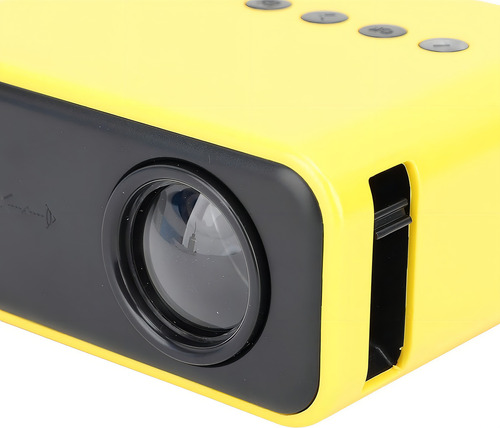 Projetor Portátil Mini Espelhamento Celular Bivolt Tv Cor Amarelo