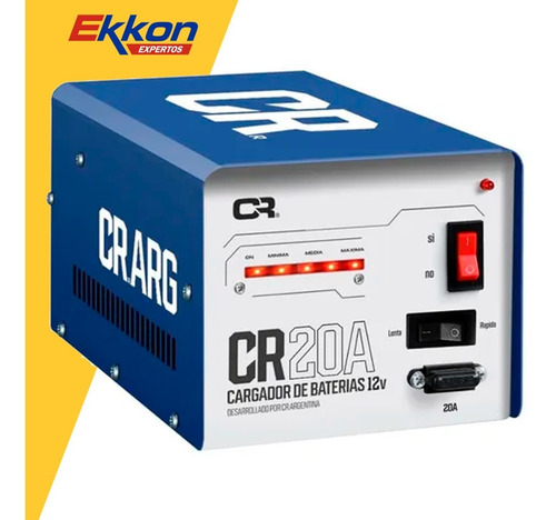Imagen 3 de 7 de Cargador Bateria Cr 20amp 12v C/regulacion Auto Moto Lancha