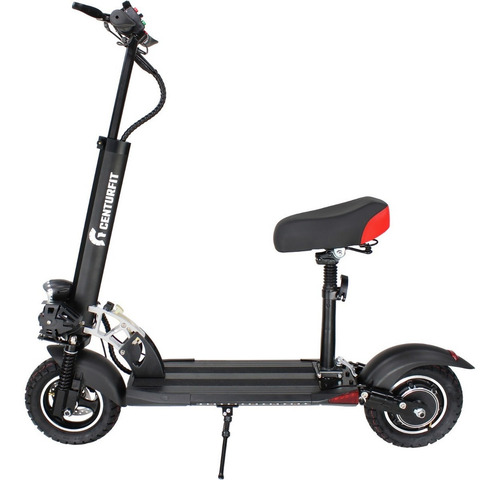 Scooter Electrico Con Asiento Usb Luz Led Alarma 48 Km/h Color Negro