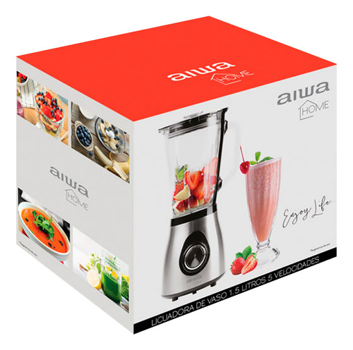 Licuadora De Pie Aiwa Acero Inoxidable 1.5l Pica Hielo 500w
