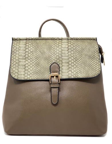 Bolsa Backpack Para Mujer Joven Versátil Y Moderna. Verde