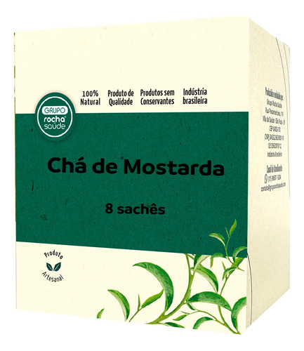 Chá Rocha Saúde Ervas Em Sachê Chá De Mostarda 20 G 8 U