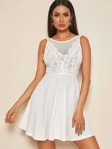 Comprar Vestido Ligero Blanco Shein Nuevo Importado Talla M