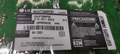 T-con Lg 65up7500psf E253117