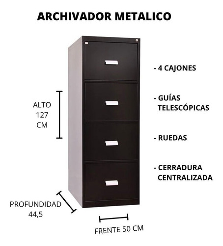 Archivos Metálicos De 4 Cajones  - Oferta Unica !