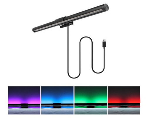 Barra Luz Led Touch Para Monitor Multifunciones Rgb Estructura Blanco