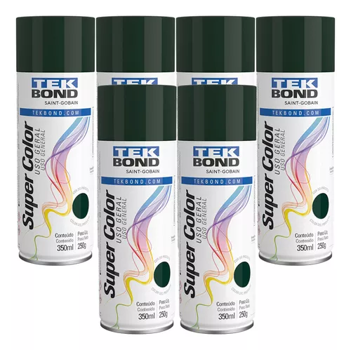 Tinta Spray SuperColor Tekbond - Verde Escuro - 350ml - 250g