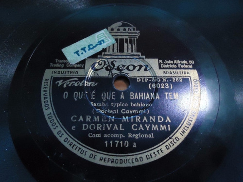 Pasta Carmen Miranda Dorival Caymmi Odeon C84