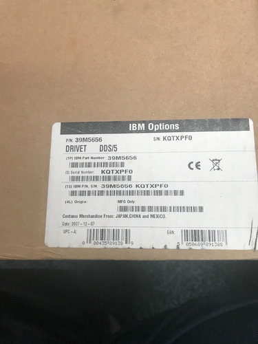 Ibm 39m5656 36/72gb Dds-5 Dat72 Scsi/lvd Interna