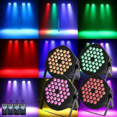 Imagen 2 de 3 de Tacho Par Led Rgb 36 Led Control Remoto Dmx Fiesta Dj Evento
