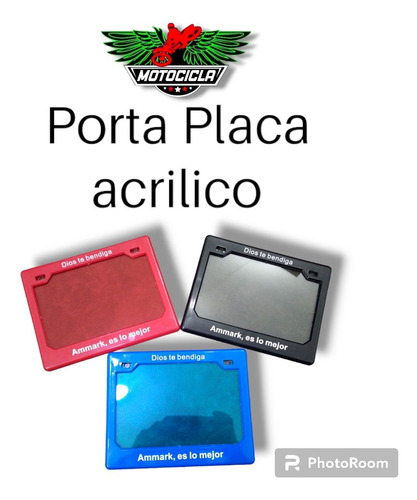 Porta Placa Acrilico Moto