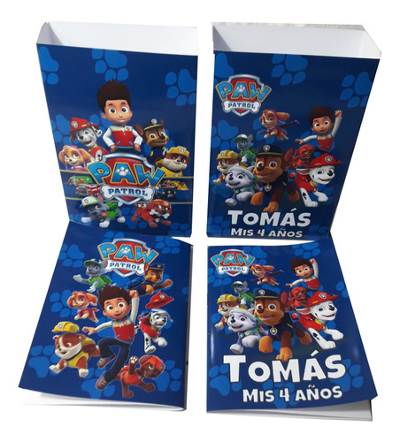 40 Bolsitas Y 40 Libritos Colorear Paw Patrol 