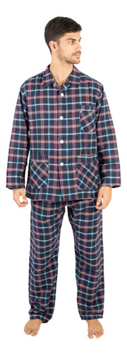 Pijama Hombre Invierno Viyela Abrigado Polo Club